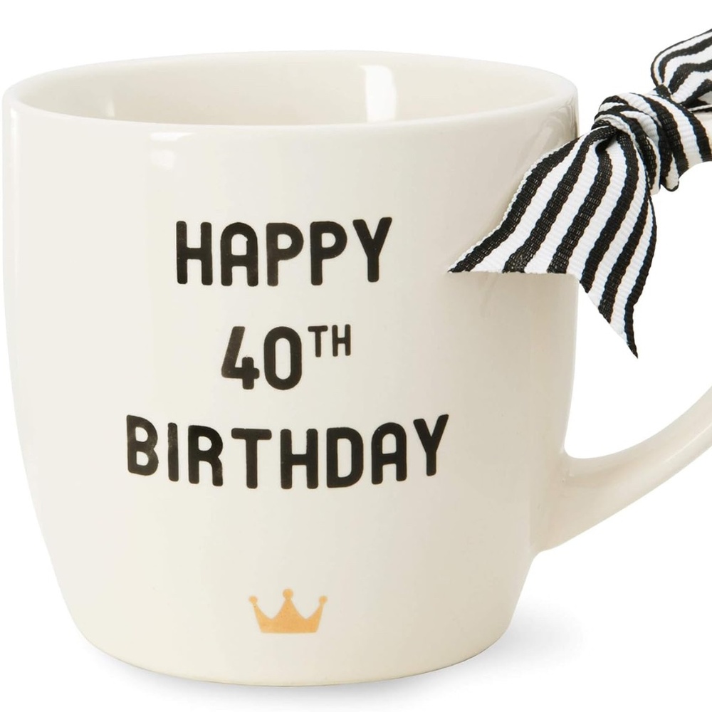 Pavilion Gift Company 40th Birthday Stoneware Mug, 12-Ounce Capacity